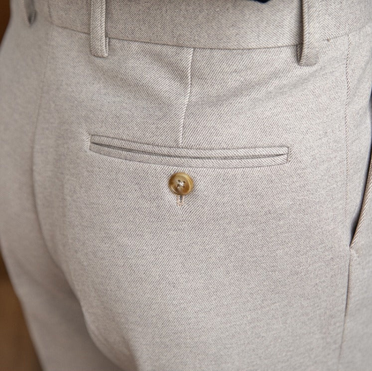 Marcello | Wool Straight-Fit Trousers