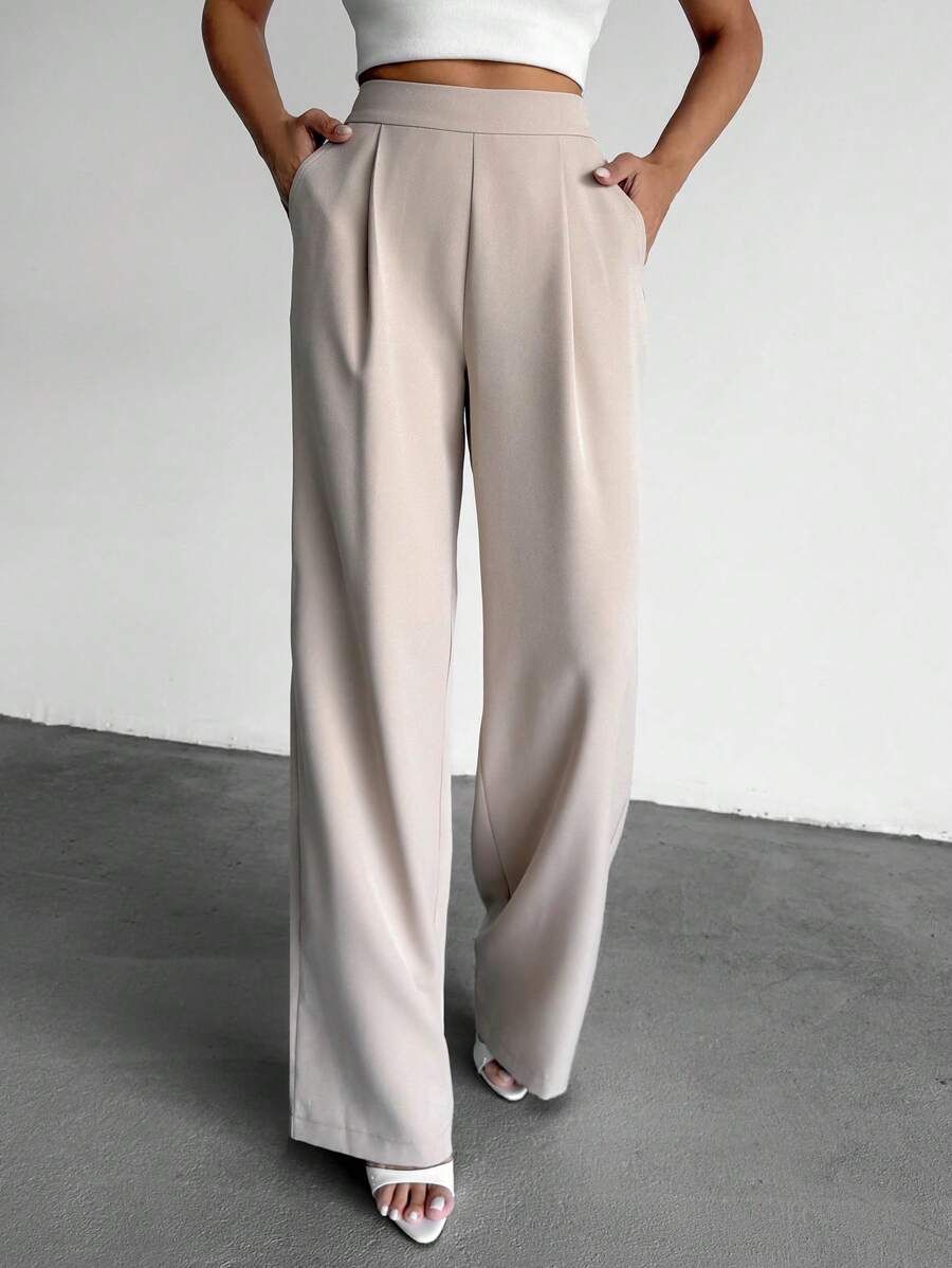 Avelin Hoge Taille Plooi Broek