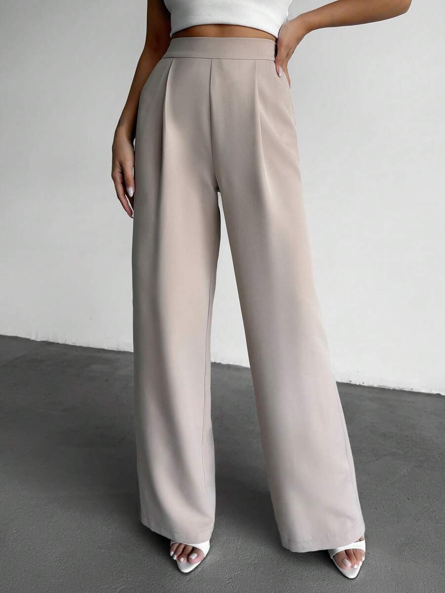 Avelin Hoge Taille Plooi Broek