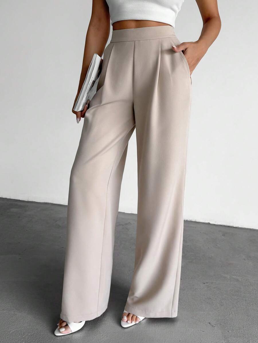 Avelin Hoge Taille Plooi Broek