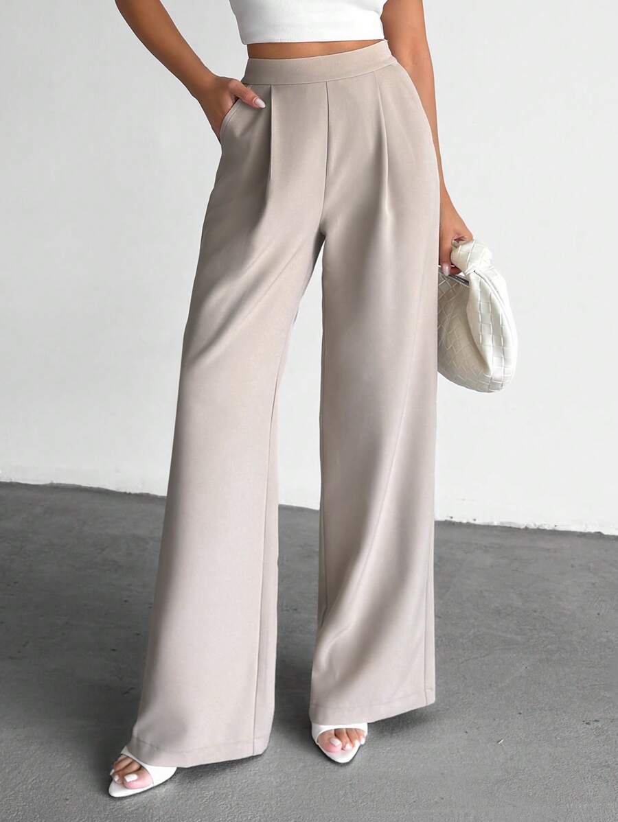 Avelin Hoge Taille Plooi Broek