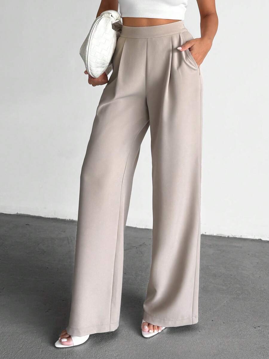 Avelin Hoge Taille Plooi Broek