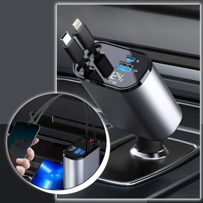 Smartlader™|  Oprolbare oplaadkabel voor gebruik in de auto.