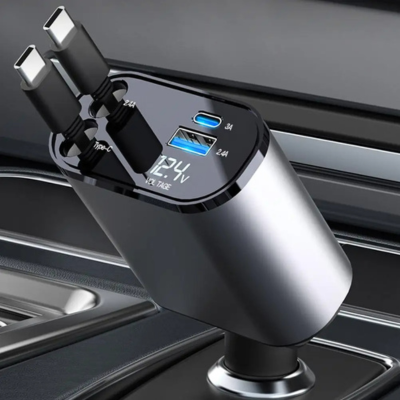 Smartlader™|  Oprolbare oplaadkabel voor gebruik in de auto.