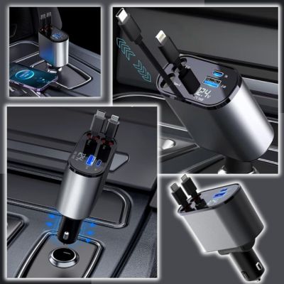 Smartlader™|  Oprolbare oplaadkabel voor gebruik in de auto.