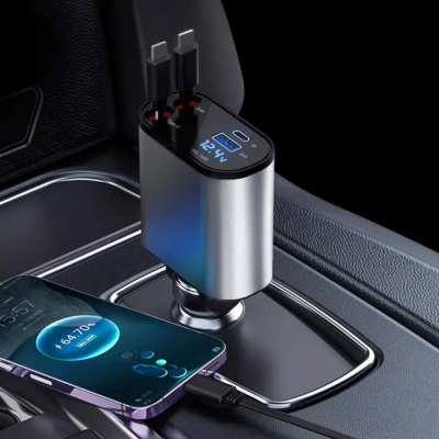 Smartlader™|  Oprolbare oplaadkabel voor gebruik in de auto.