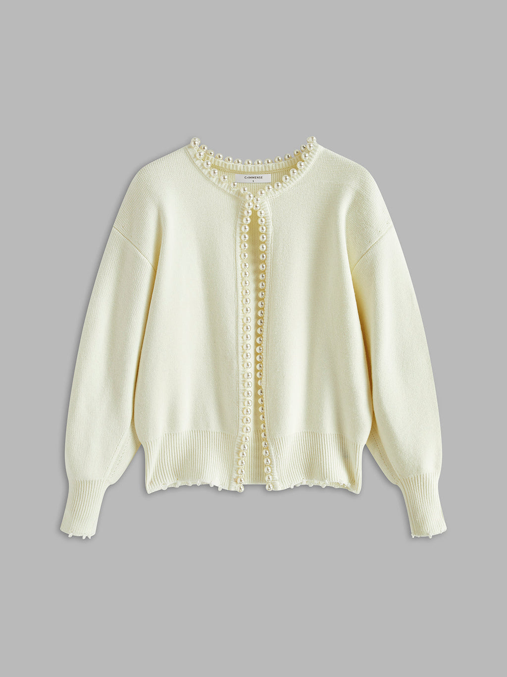 Aurélie | Pearl Trim Knit Cardigan