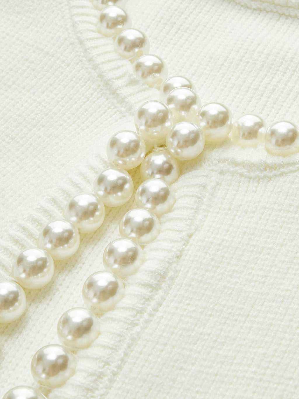 Aurélie | Pearl Trim Knit Cardigan