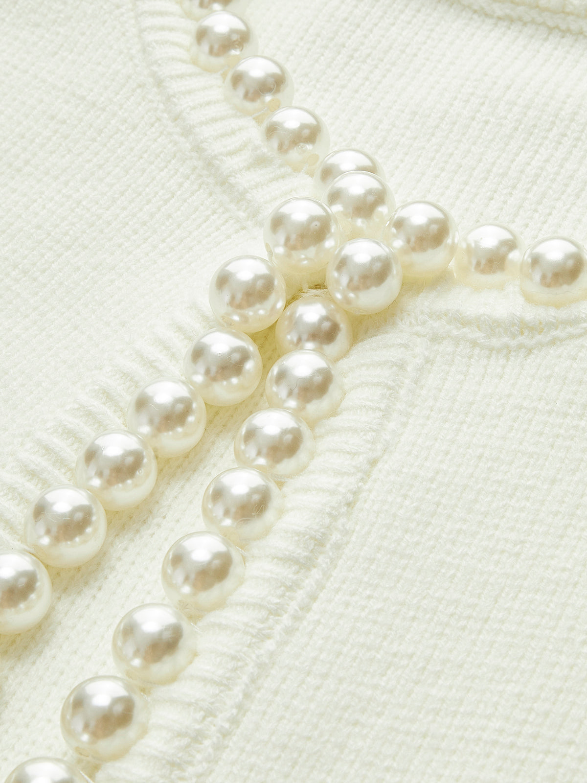 Aurélie | Pearl Trim Knit Cardigan