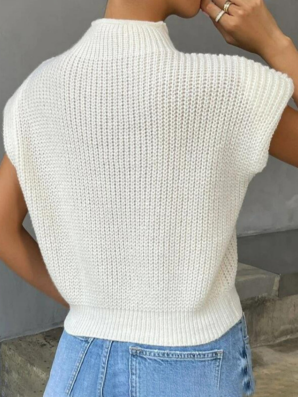 Elara | Knitted Cap Sleeve Top