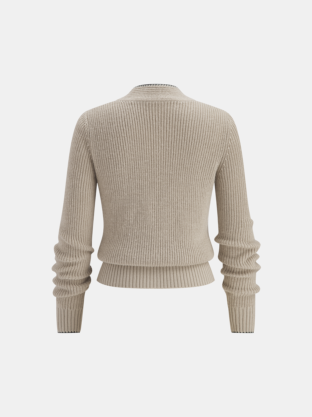 Rosalie | Tie-Neck Wool Blend Cardigan
