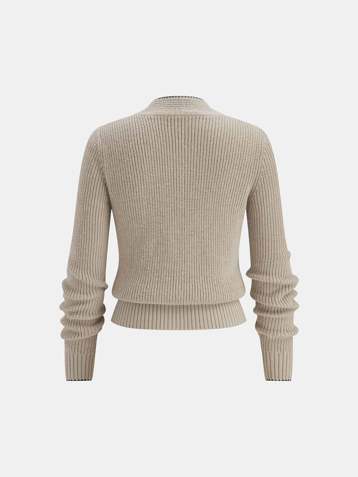 Rosalie | Tie-Neck Wool Blend Cardigan