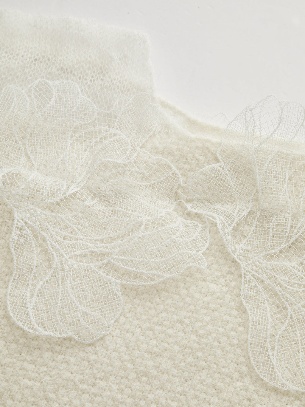 Evelina | Floral Lace Knit Sweater