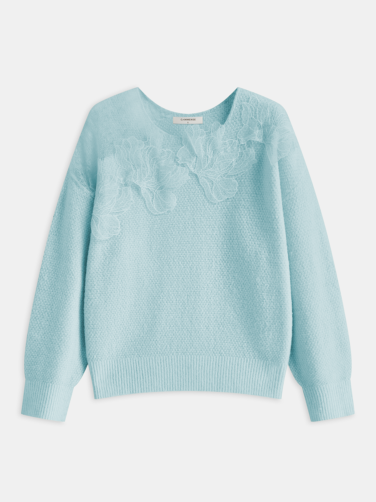 Evelina | Floral Lace Knit Sweater