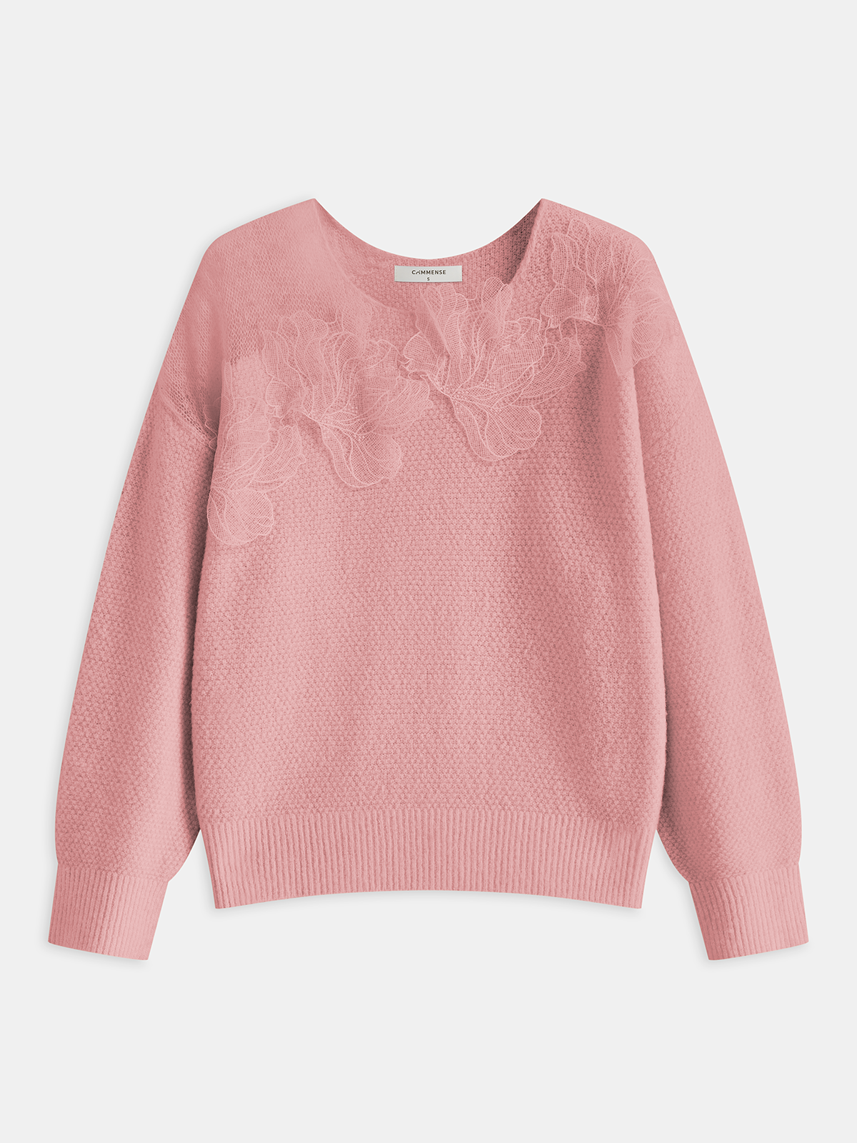 Evelina | Floral Lace Knit Sweater