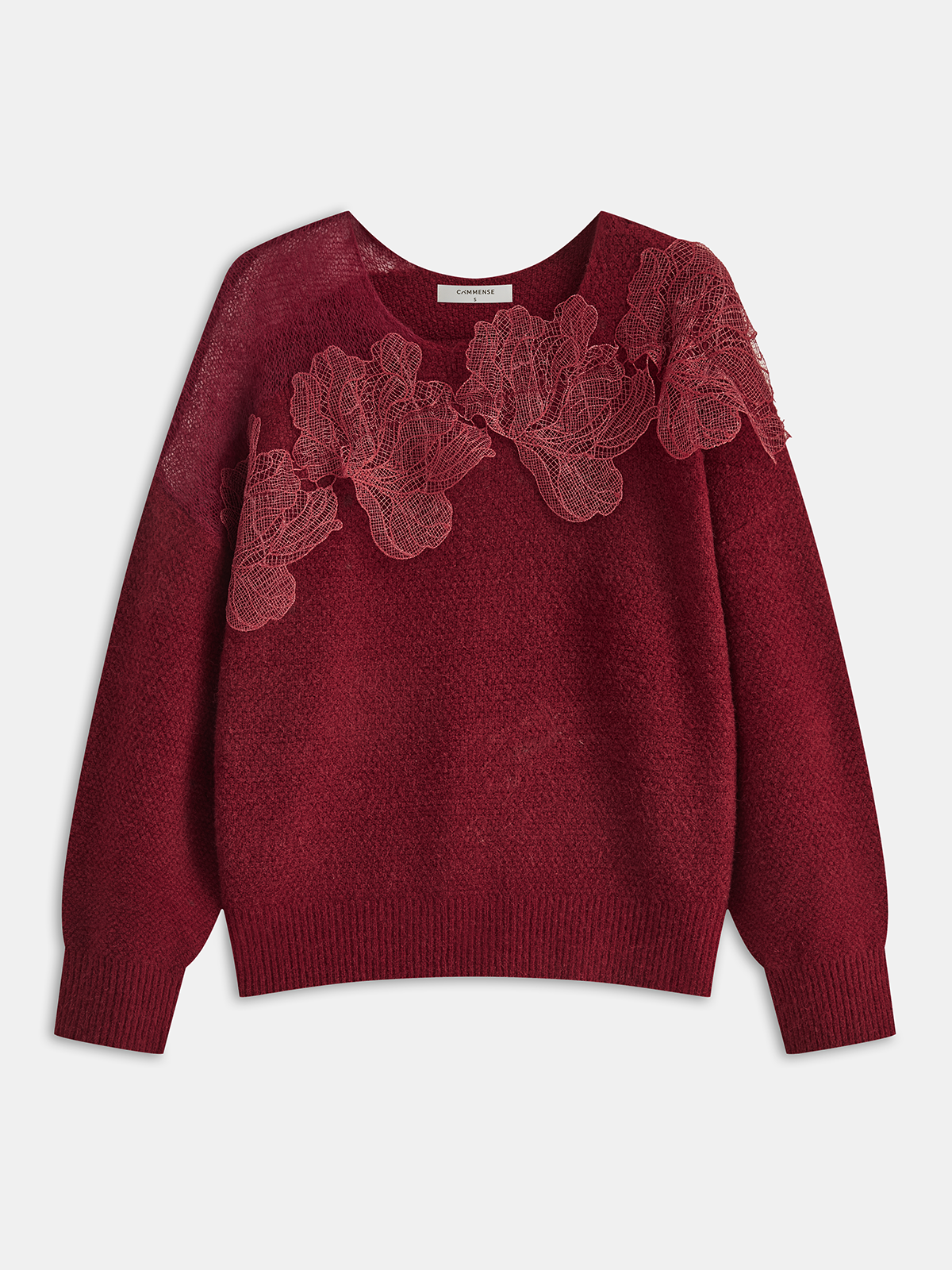 Evelina | Floral Lace Knit Sweater