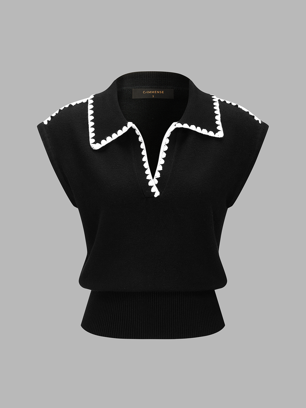 Célina | Contrast Trim Knit Polo