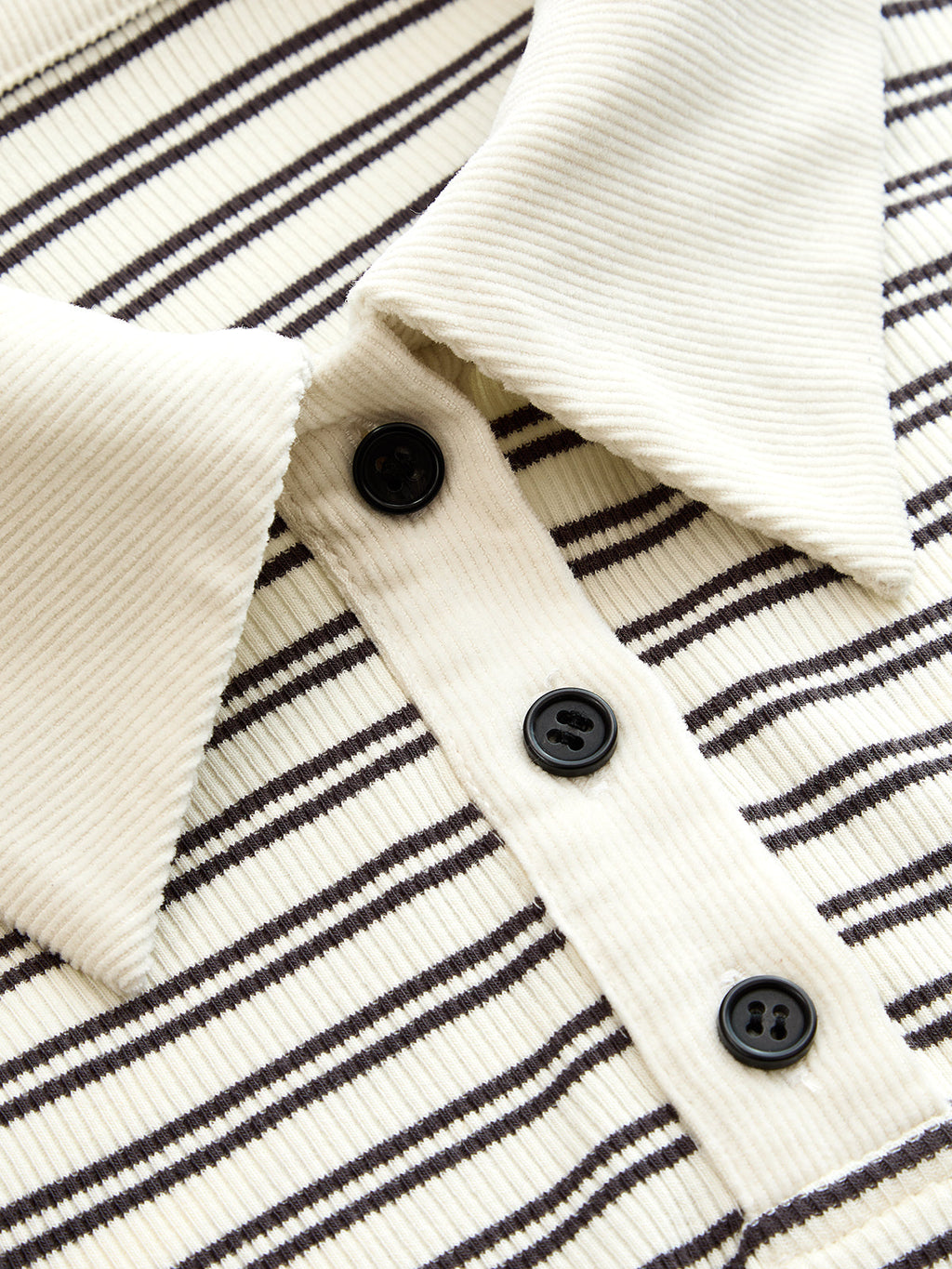 Juliette | Striped Polo Long Sleeve Top