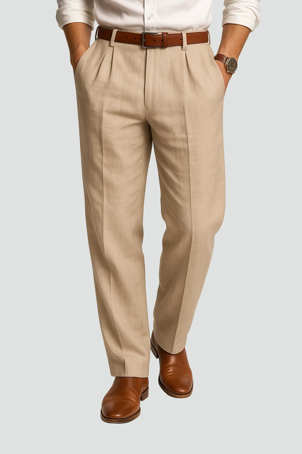 Capri Comfort Linen Trousers