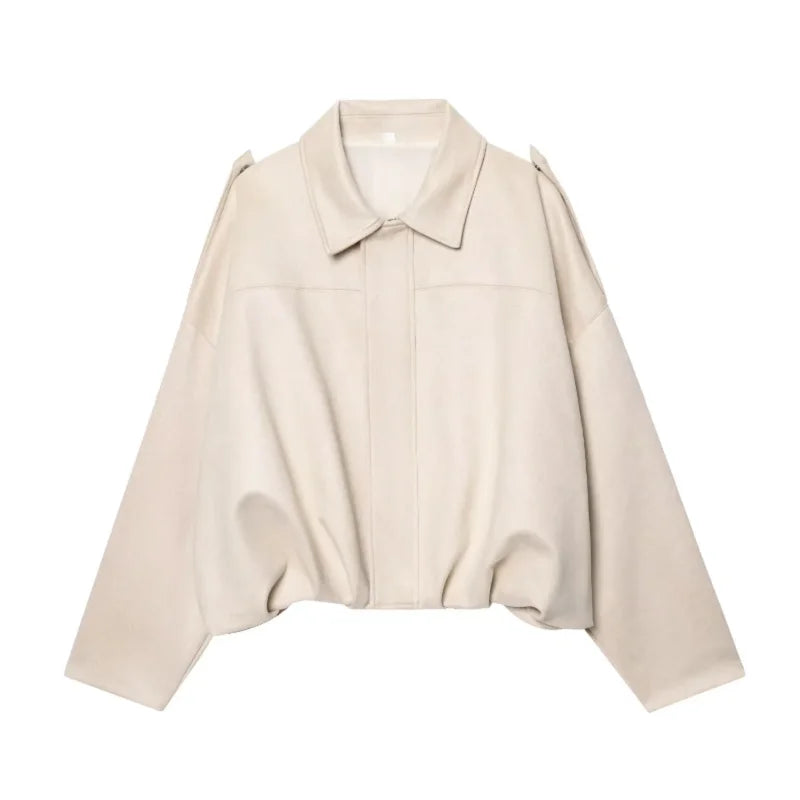 Luxe oversized suède bomber-jas – street-chic & veelzijdig