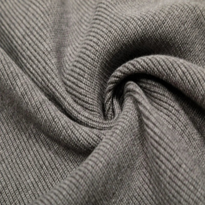 Heren grijze mock‑neck zip‑cardigan – warme, stijlvolle buitenlaag