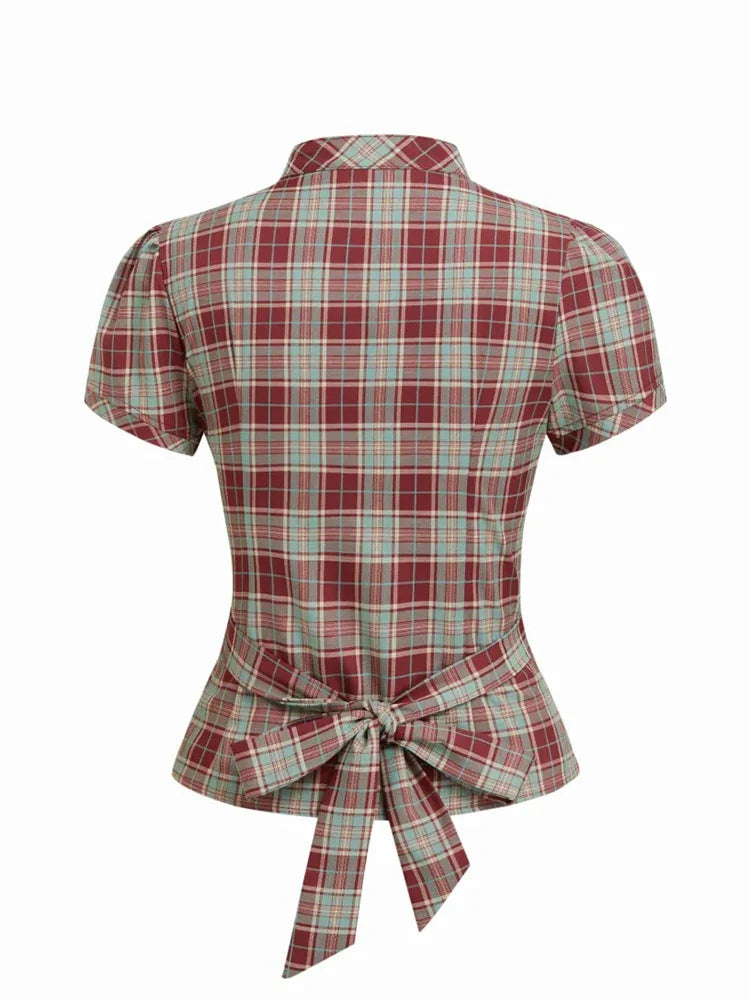 Valira | Geruite Top met Strikdetail
