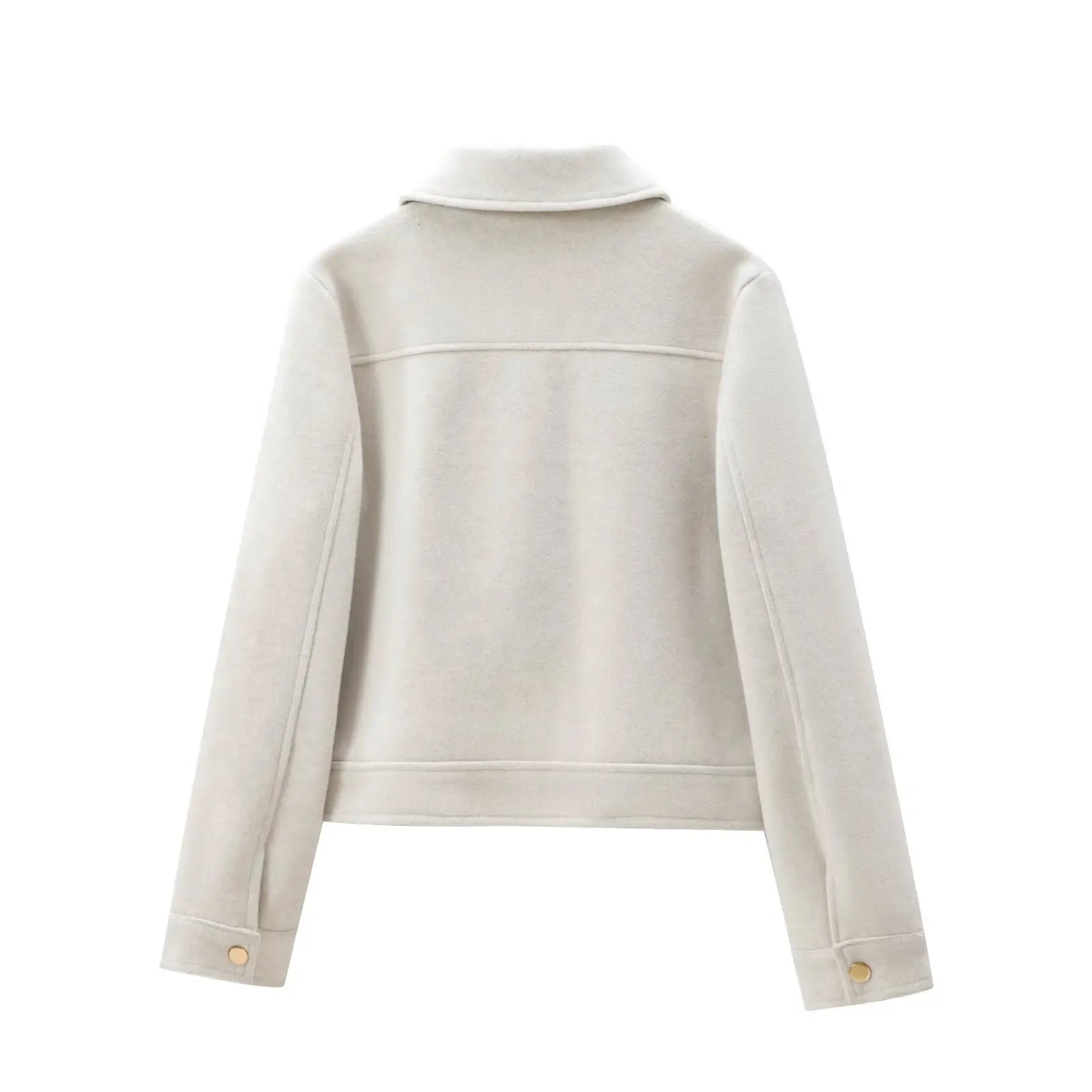 Dames korte winterjas-jack met rits & zakken – stijlvol en veelzijdig