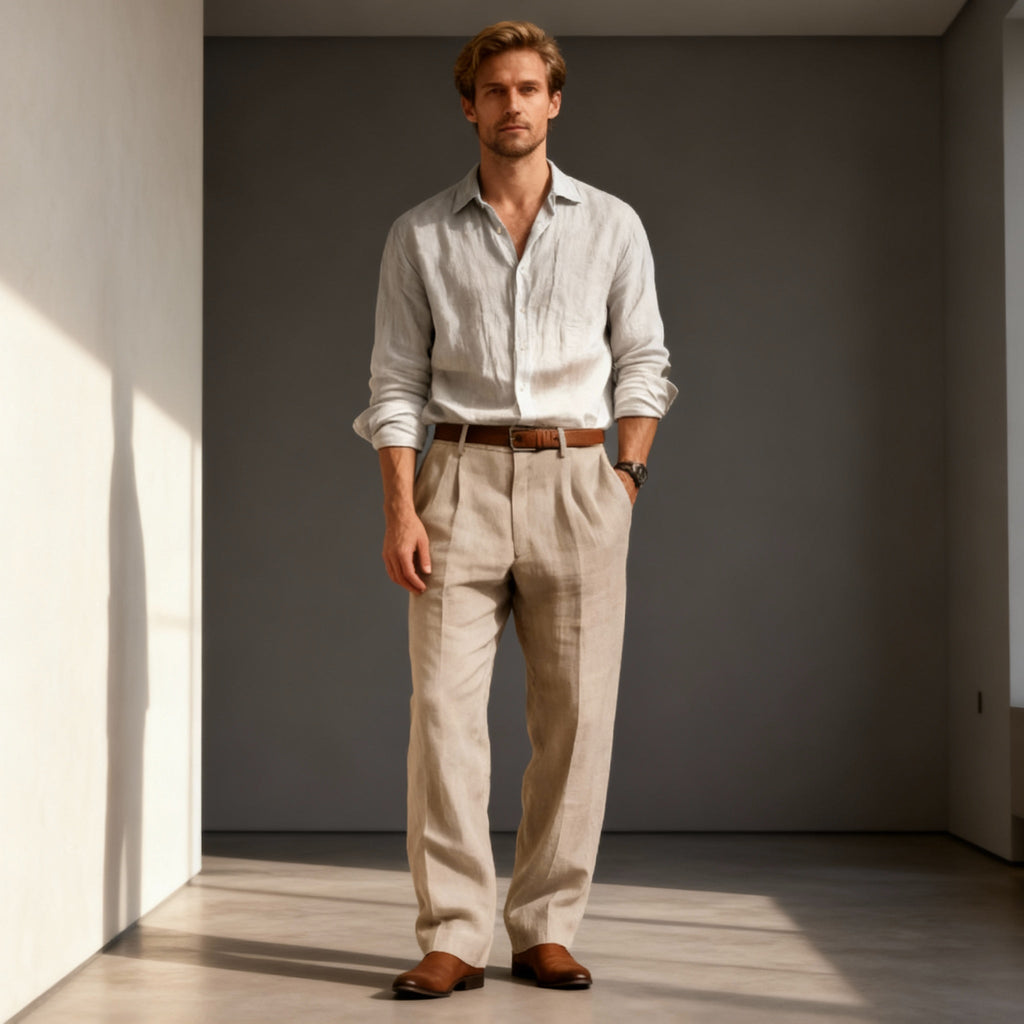 Capri Comfort Linen Trousers