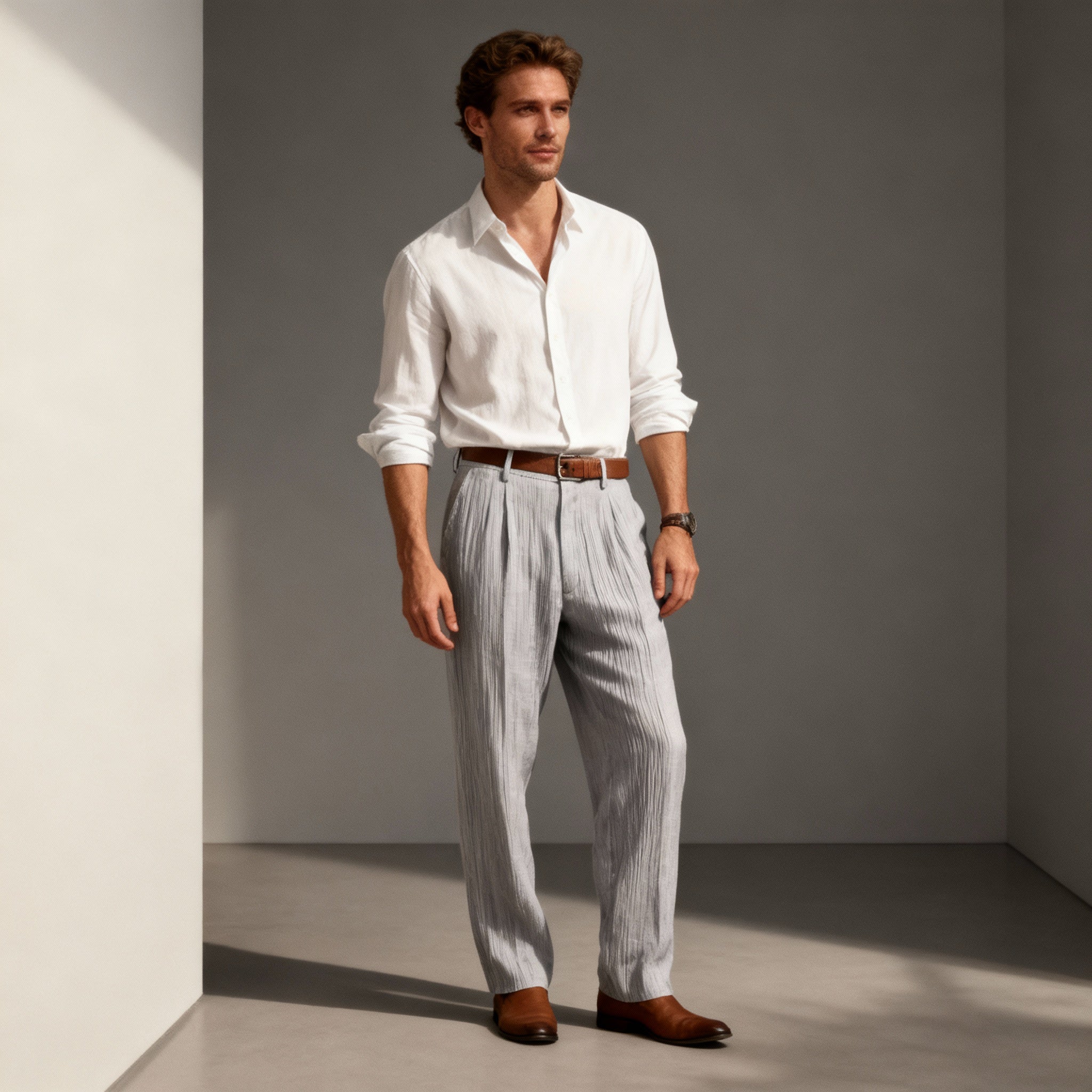 Capri Comfort Linen Trousers