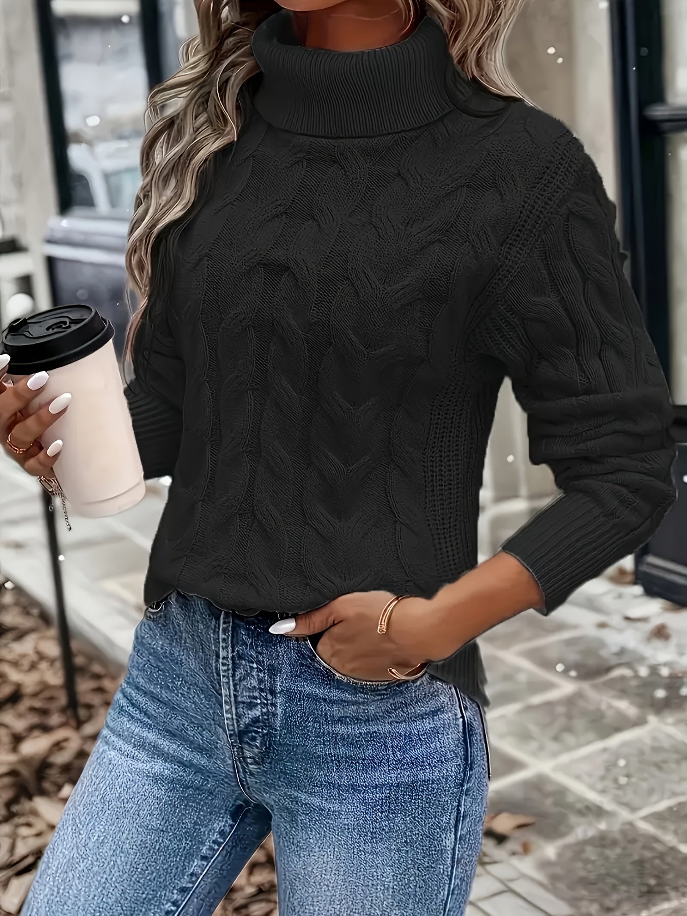 Mira Hoge Kraag Trui – Elegant & Comfortabel