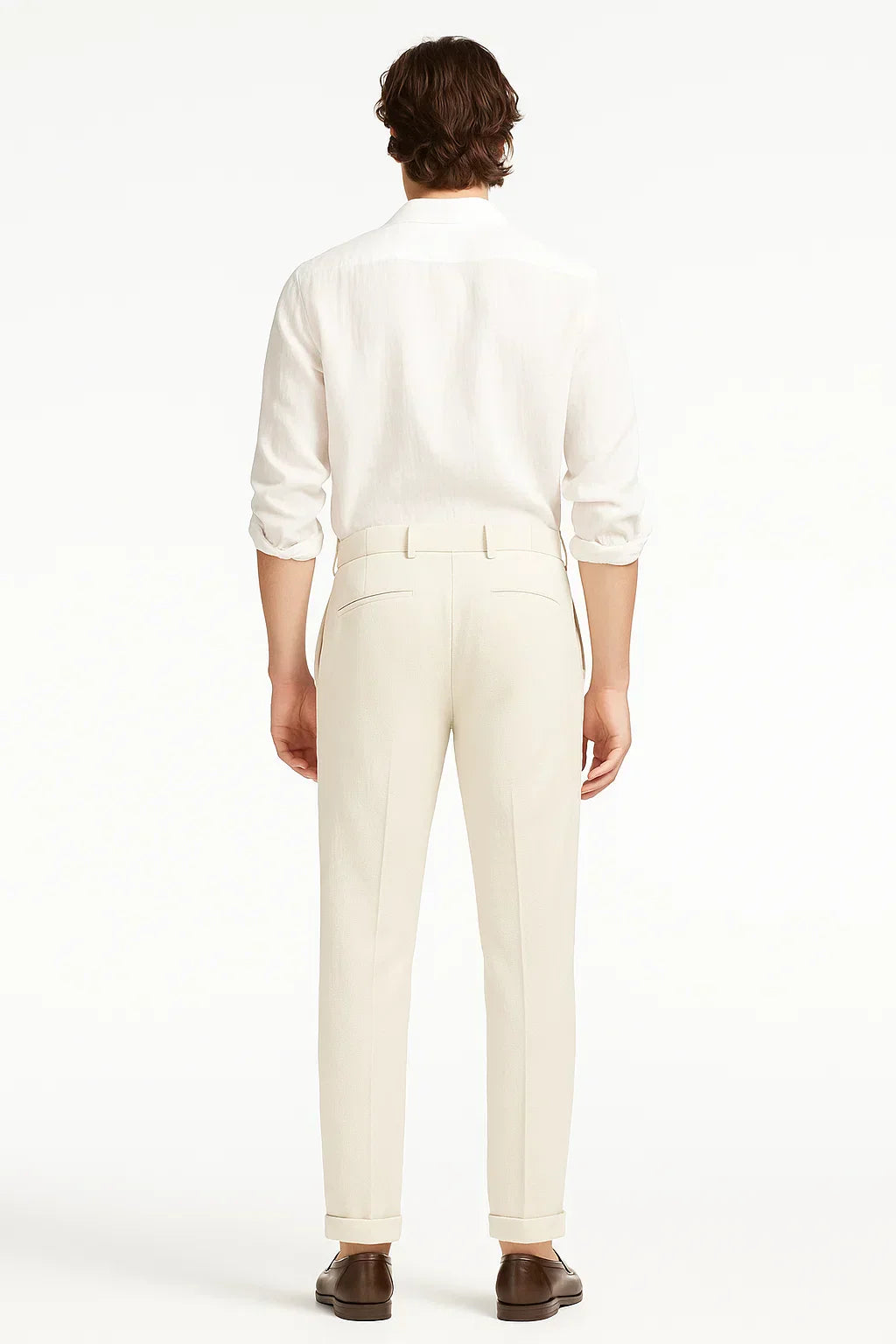Modern Men's Trousers – Tailored Fit, Refined Pleats, Rolled Hem