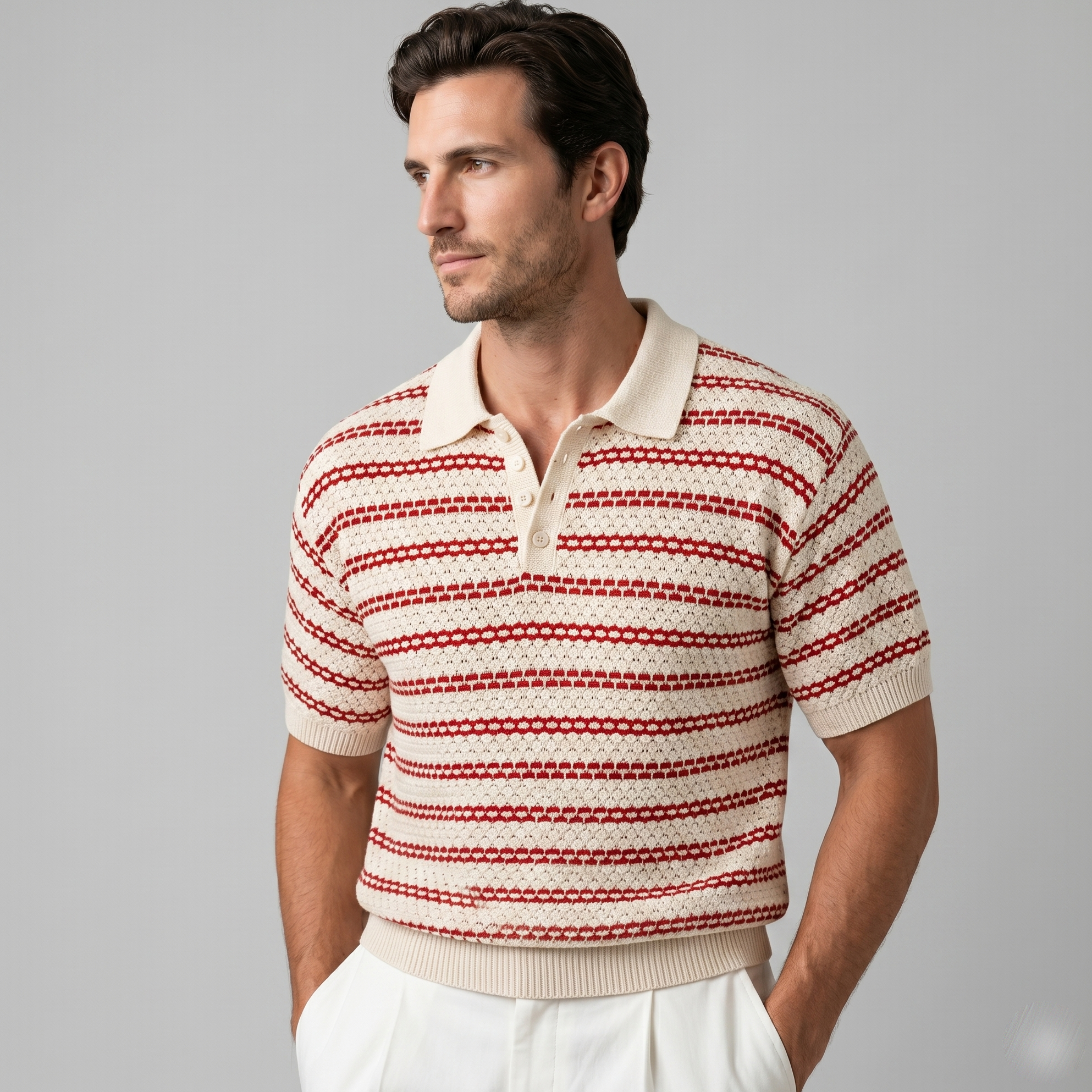 Capri Crochet Polo