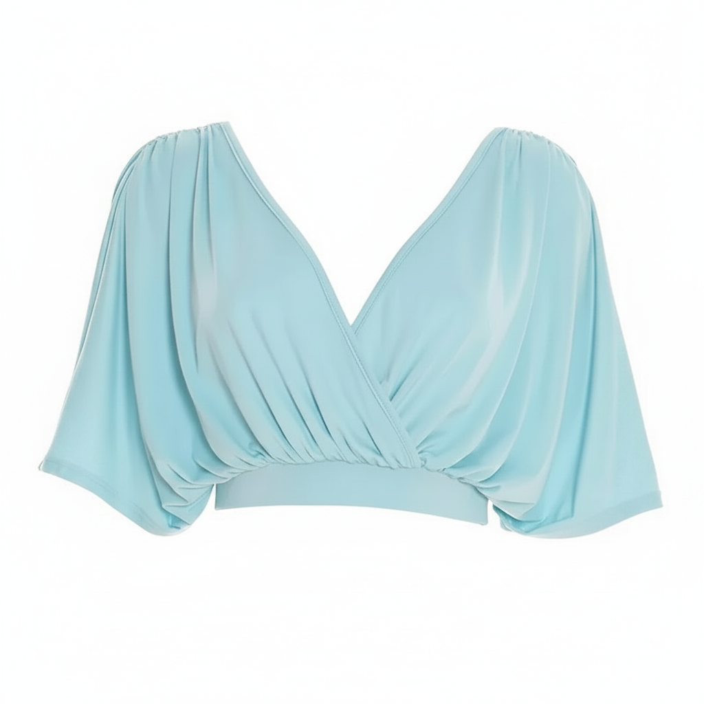 Liora | Cropped top met diepe V-hals & flowy mouwen
